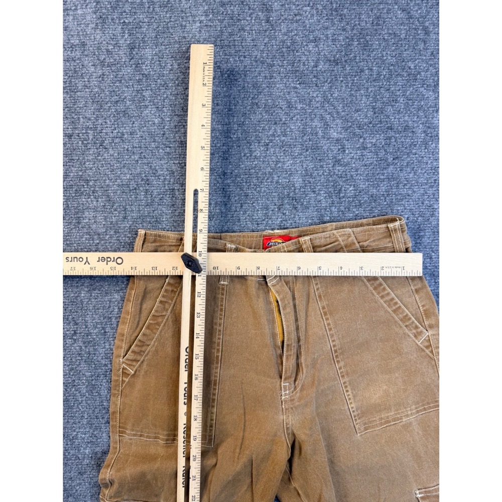 Dickies Womens 7/28 Brown Corduroy Cargo Pants High Rise Utility Workwear Y2K - Picture 5 of 8